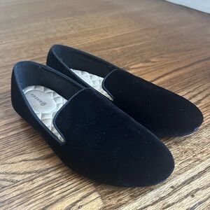 Women’s Black Velvet Slip-On Loafers